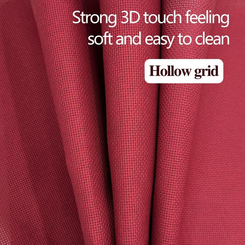Zhenqing Aida Cloth 14 Count Cross Stitch Fabric Cross Stitch Aida Cloth for Embroidery and Needlework (Wine red, 30 * 39inch) - Image 5
